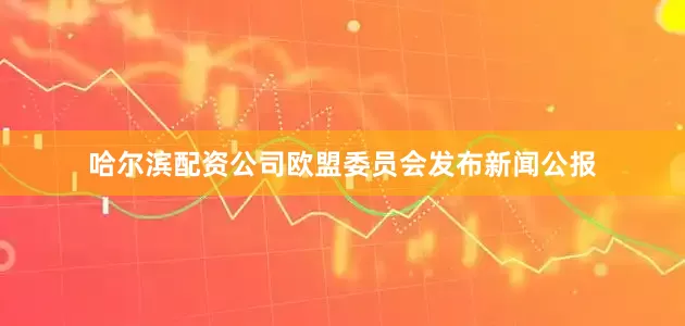 哈尔滨配资公司欧盟委员会发布新闻公报